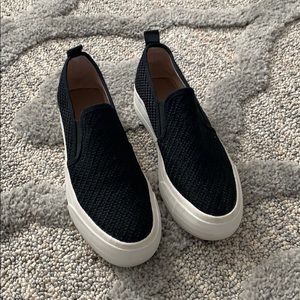Black slip on sneakers